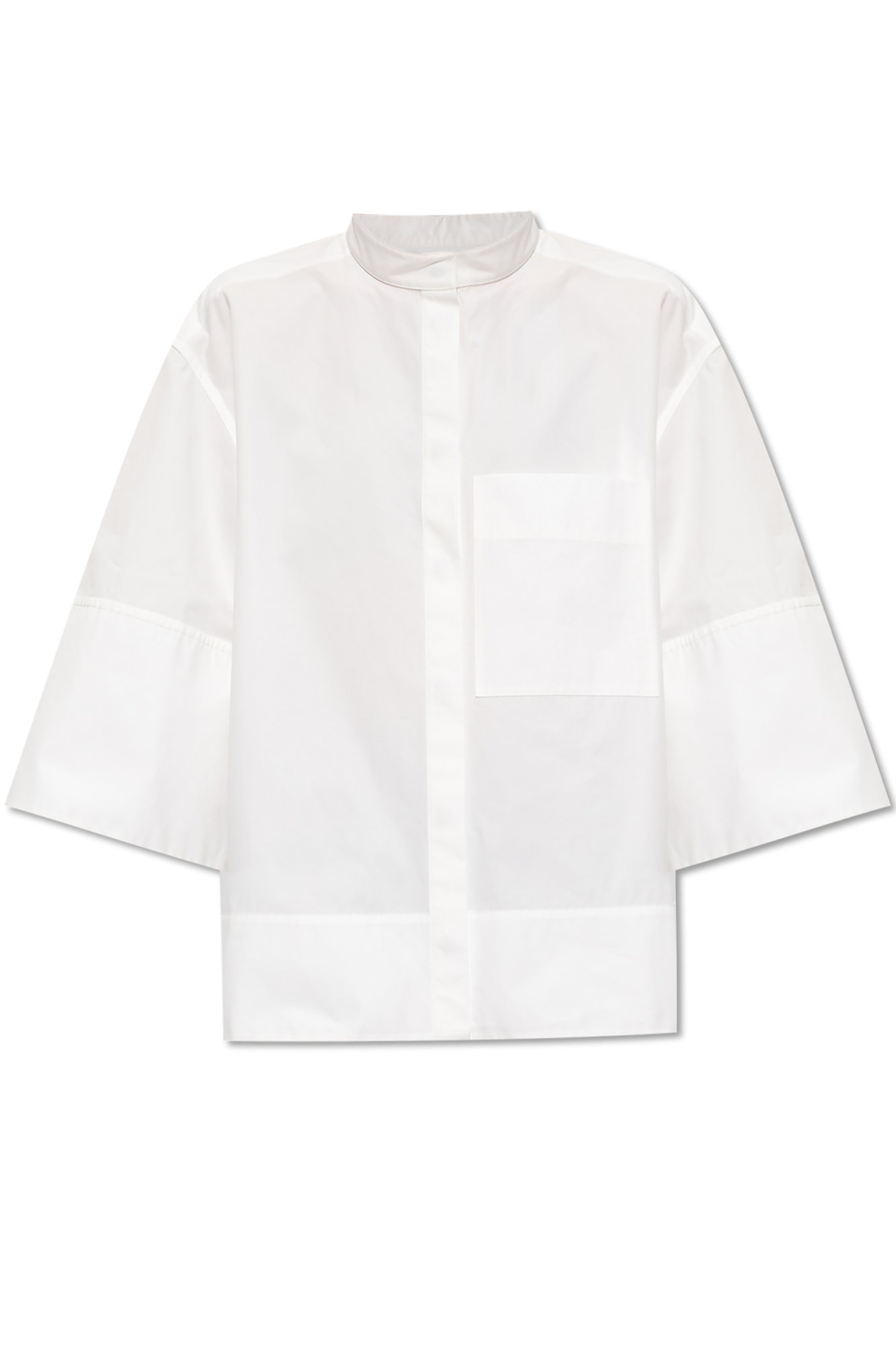 Jil Sander openwork polo jumper - VbjdevelopmentsShops Indonesia - White  Short - sleeved shirt JIL SANDER